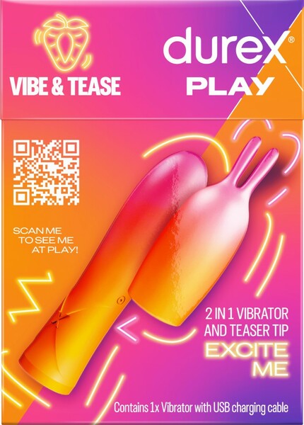 Durex Play Vibe & Tease 2 In 1 G Spot Vibrator & Teaser Tip G-Spot Vibrators