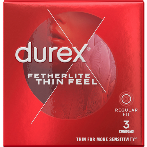 Durex Fetherlite Thin Feel Regular Fit Condoms 3 Piece Condoms