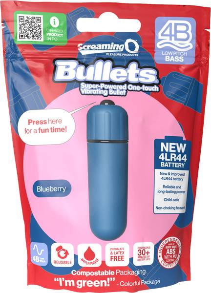 Screaming O 4B Low Pitch Bass Waterproof Bullet Vibrator - Bullet Vibrators