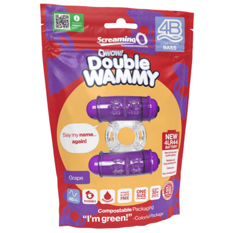Screaming O Double Wammy Vibrating Cock Ring 4B Low Pitch Bass - Vibrating Cock Rings