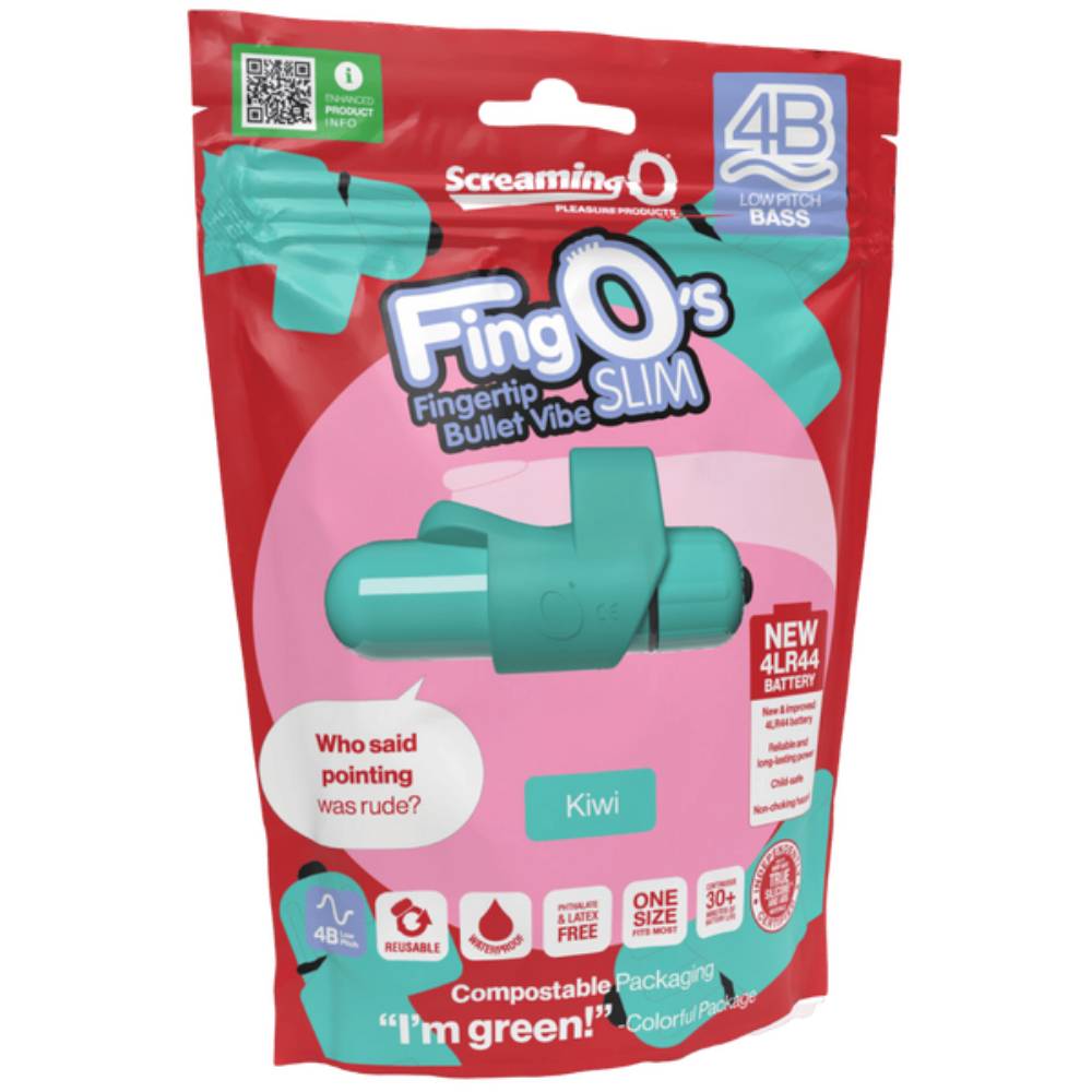 Screaming O FingO's Slim 4B Low Pitch Bass Finger Vibrator Finger and Tongue Vibrators