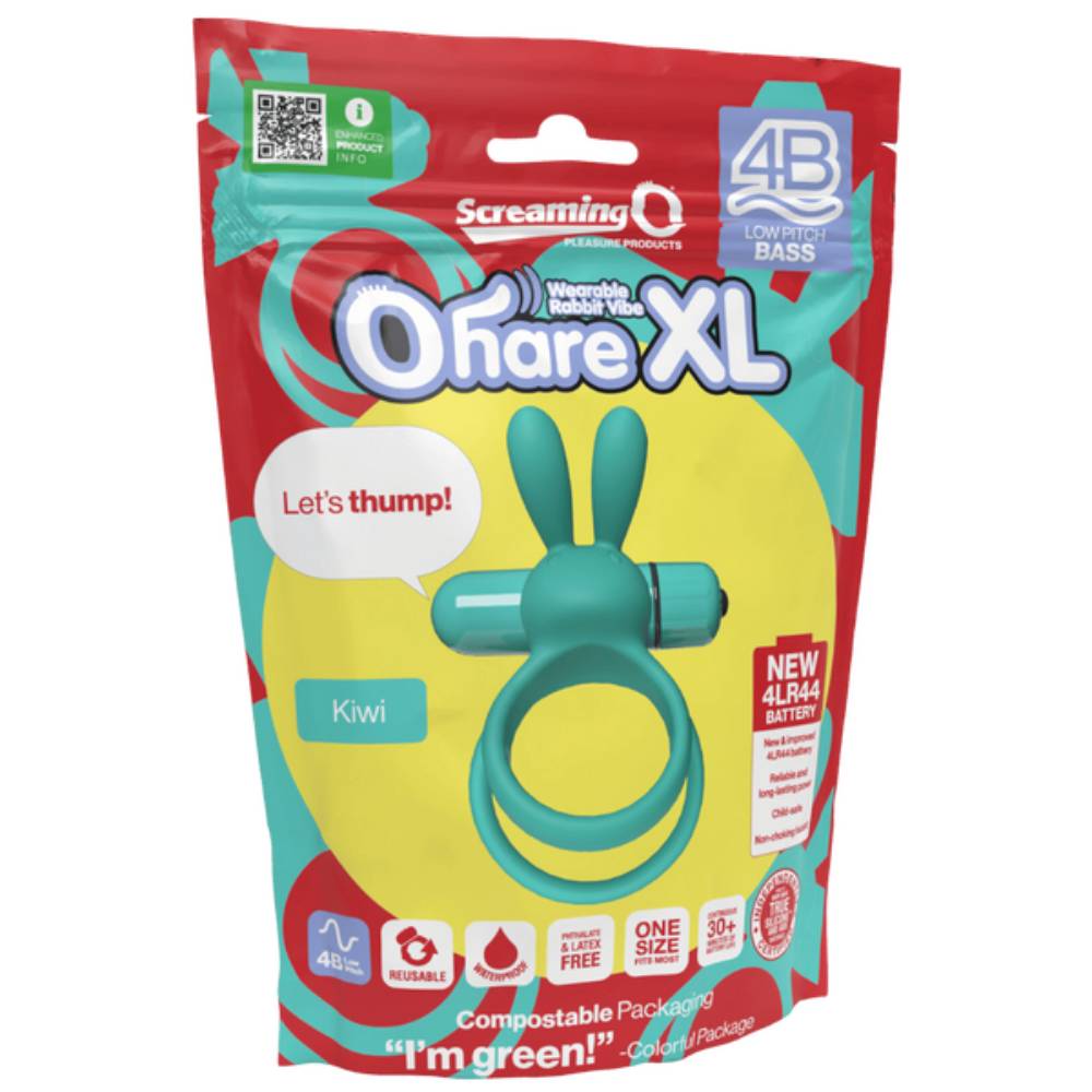 Screaming O Ohare XL 4B Low Pitch Bass Rabbit Ear Vibrating Cock Ring Vibrating Cock Rings