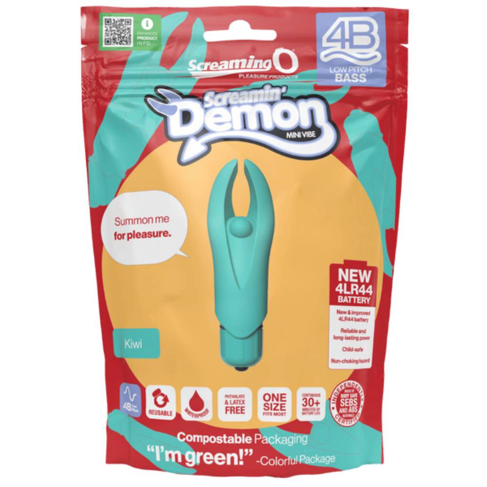 Screaming O Demon 4B Low Pitch Bass Clitoral Vibrator Clit Ticklers and Pulsators