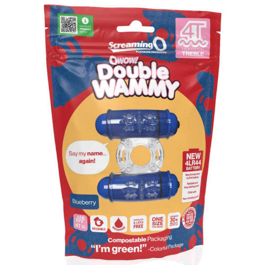 Screaming O Double Wammy 4T High Pitch Treble Multi Function Cock Ring - Vibrating Cock Rings