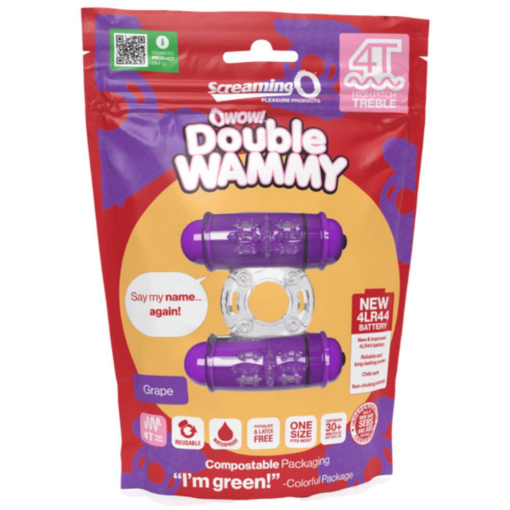 Screaming O Double Wammy 4T High Pitch Treble Multi Function Cock Ring Vibrating Cock Rings