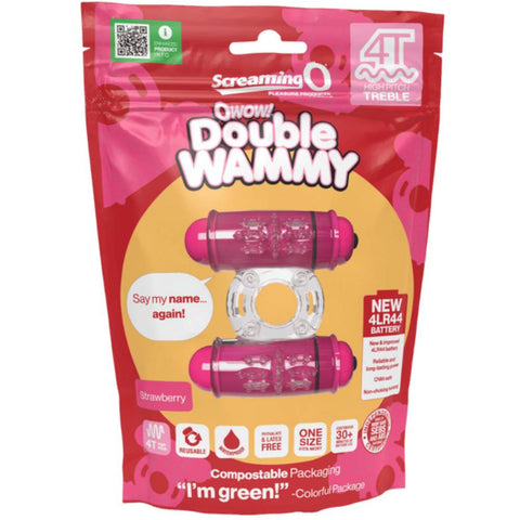 Screaming O Double Wammy 4T High Pitch Treble Multi Function Cock Ring - Vibrating Cock Rings