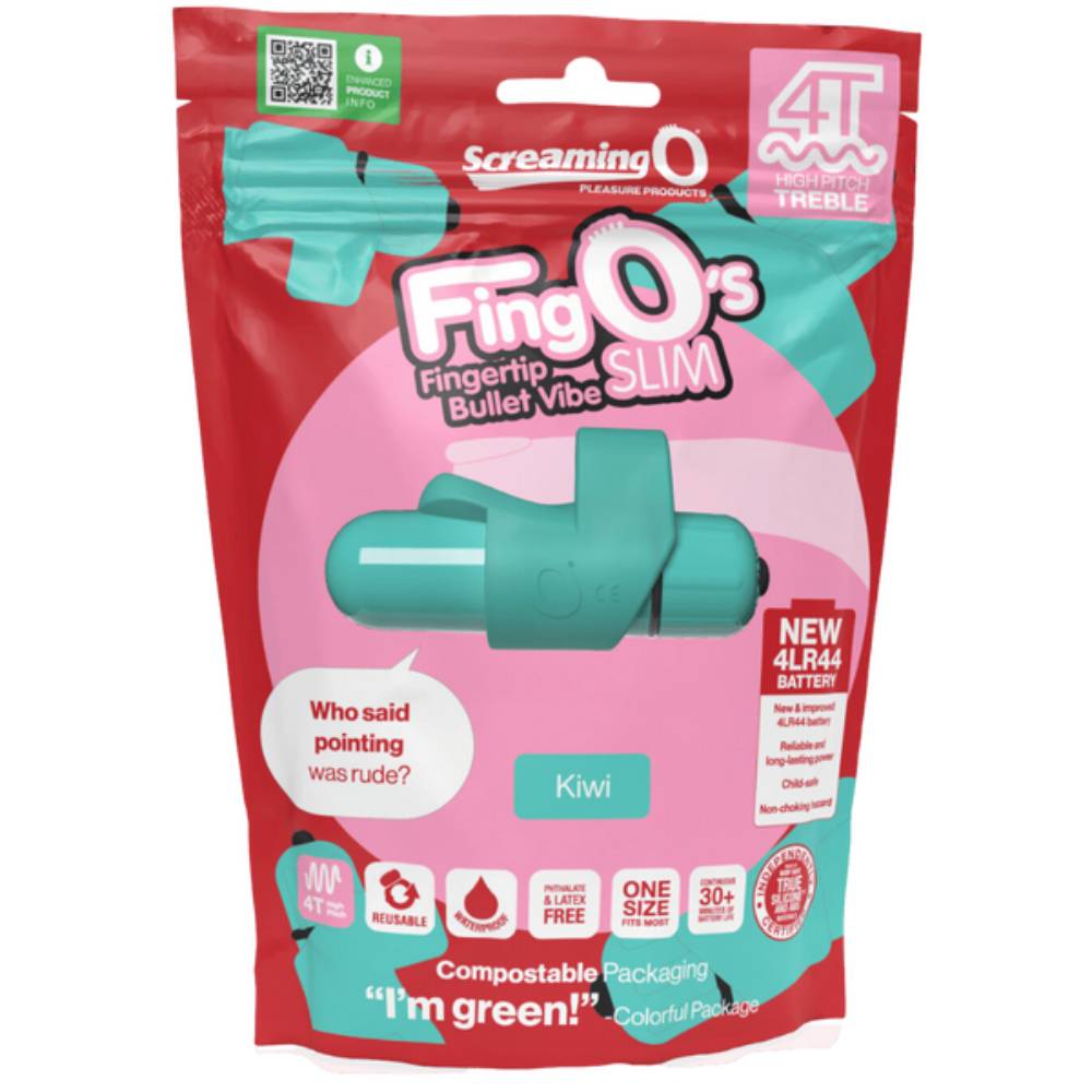 Screaming O FingO's Slim 4T High Pitch Treble Adult Finger Massager Finger and Tongue Vibrators