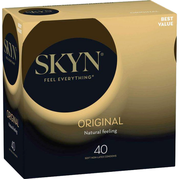 Skyn Original Natural Feeling 40 Soft Non Latex Condoms Condoms