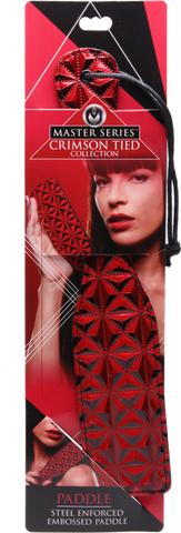 Master Series Crimson Tied Steel Enforced Bondage Spanking Paddle - Paddles And Slappers