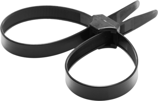 Master Series Misbehaved Black Zip Tie Police BDSM Cuffs - Cuffs And Restraints