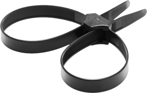 Master Series Misbehaved Black Zip Tie Police BDSM Cuffs - Cuffs And Restraints