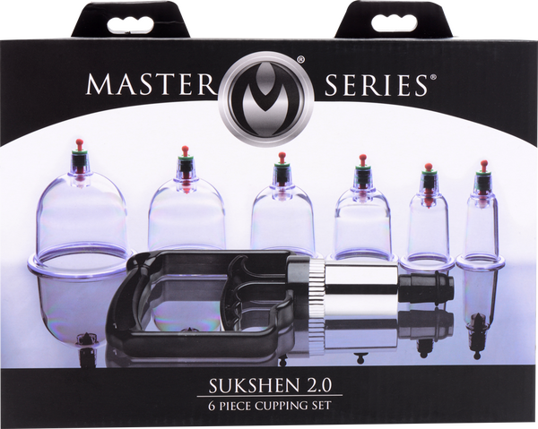 Master Series Sukshen Cupping Set With Acu Points 6 Piece Breast and Nipple Toys