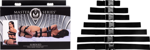 Master Series Subdued Full Body Bondage Strap Set - Cuffs And Restraints