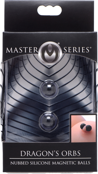 Master Series Dragons Orbs Nubbed Silicone Magnetic Nipple Ball - Nipple and Clit Clamps