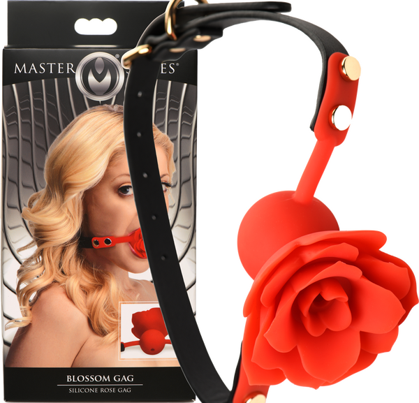 Master Series Blossom Gag Silicone Gag Rose Bondage Gags and Bits