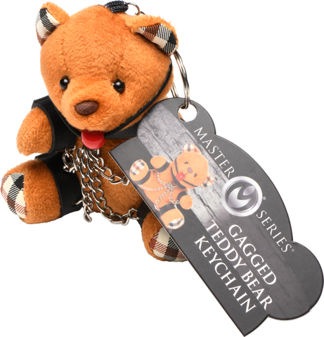 Master Series Gagged Teddy Bear Novelty Key Chain - Party Gifts and Novelties