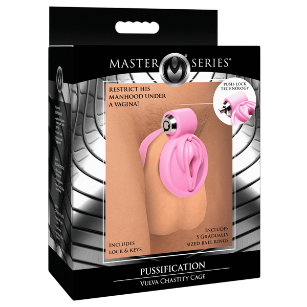 Master Series Pussification Vulva Male Chastity Cage Male Chastity