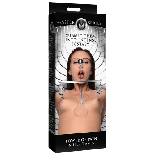 Master Series Tower Of Pain BDSM Play Nipple Clamps Nipple and Clit Clamps