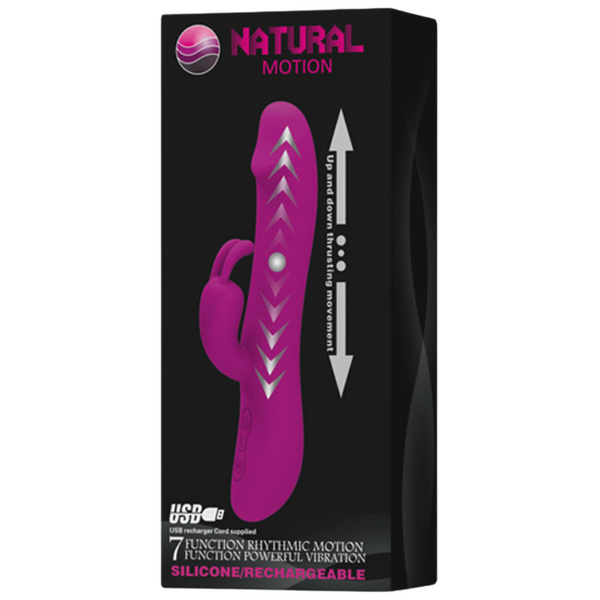 Pretty Love Natural Motion Thrusting Rabbit Vibrator Purple Rabbit Vibrators