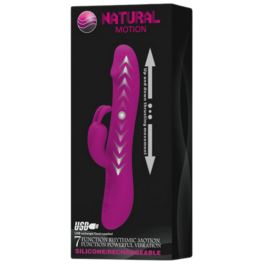 Pretty Love Natural Motion Thrusting Rabbit Vibrator Purple - Rabbit Vibrators