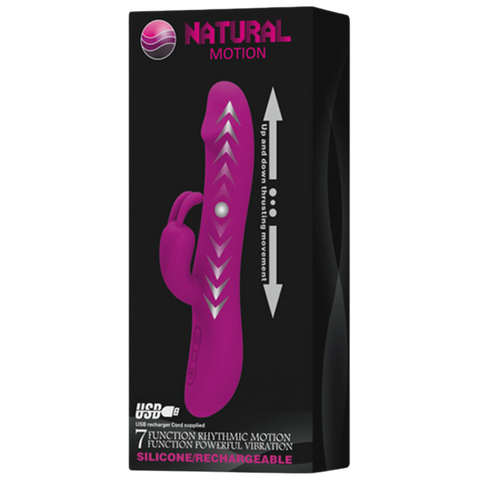 Pretty Love Natural Motion Thrusting Rabbit Vibrator Purple - Rabbit Vibrators