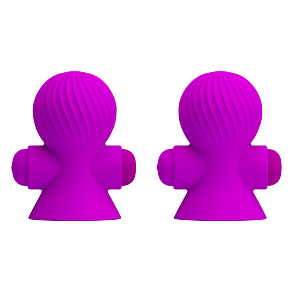 Pretty Love 12 Function Womens Nipple Sucker Purple Nipple and Clit Clamps
