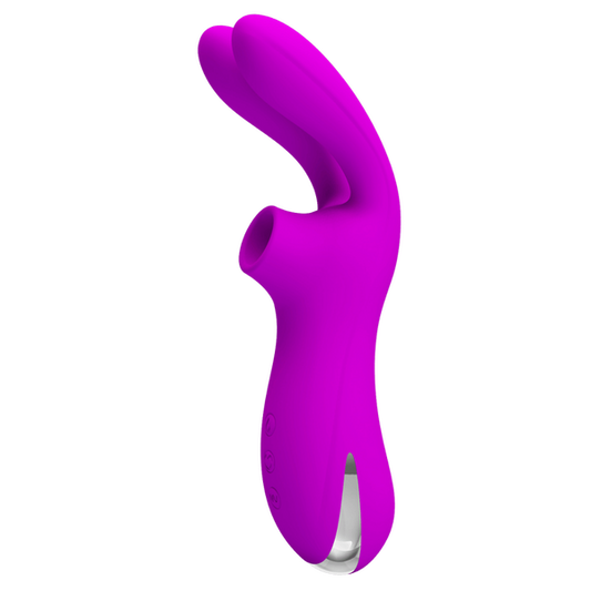 Pretty Love Ralap Rechargeable Suction Based Adult Massager Purple - Clit Ticklers and Pulsators