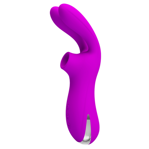 Pretty Love Ralap Rechargeable Suction Based Adult Massager Purple - Clit Ticklers and Pulsators