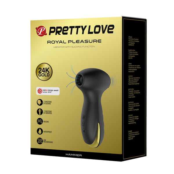 Pretty Love Hammer Rechargeable Clitoral Stimulator Black Clit Ticklers and Pulsators