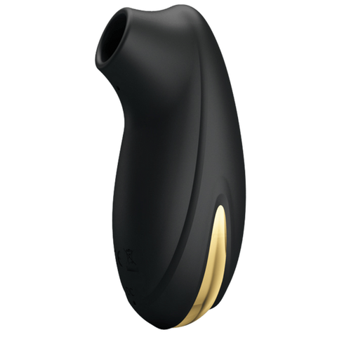 Pretty Love Otis Royal Pleasure Suction Based Clitoral Massager Black / Gold - Clit Ticklers and Pulsators
