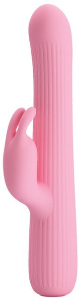Pretty Love Rechargeable Julian Silicone Rabbit Vibrator Pink - Rabbit Vibrators