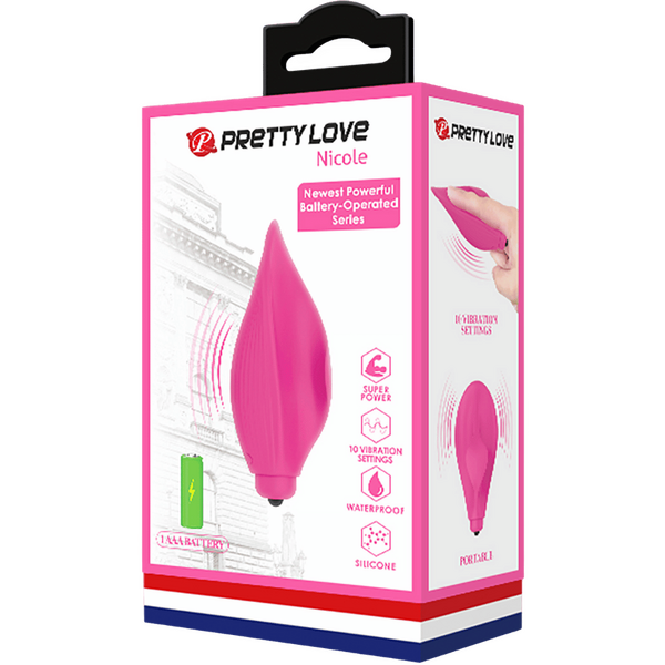 Baile Nicole 10 Functions Silicone Finger Vibrator Pink Finger and Tongue Vibrators