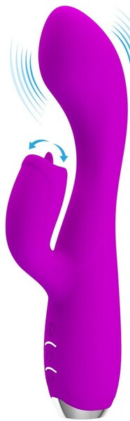 Pretty Love Rechargeable Gloria Silicone Rabbit Vibrator Purple Rabbit Vibrators