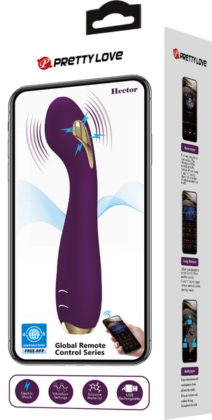 Pretty Love Hector App Control Rechargeable G Spot Vibrator Byzantium - Rabbit Vibrators