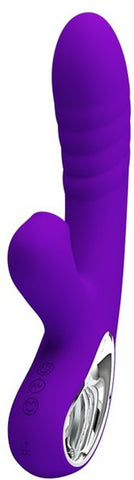 Pretty Love Jersey Rechargeable Multi Function Rabbit Massager Purple - Rabbit Vibrators