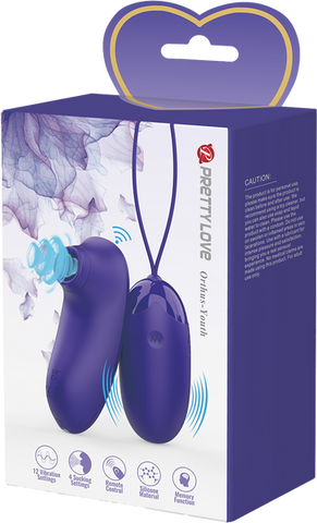 Pretty Love Rechargeable Orthus Youth Love Egg Vibrator Purple - Love Eggs and Kegel Exercisers