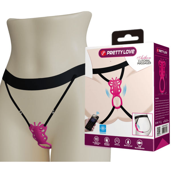 Baile Aethon Rechargeable Strap-on Butterfly Massager - Strap On Sextoys