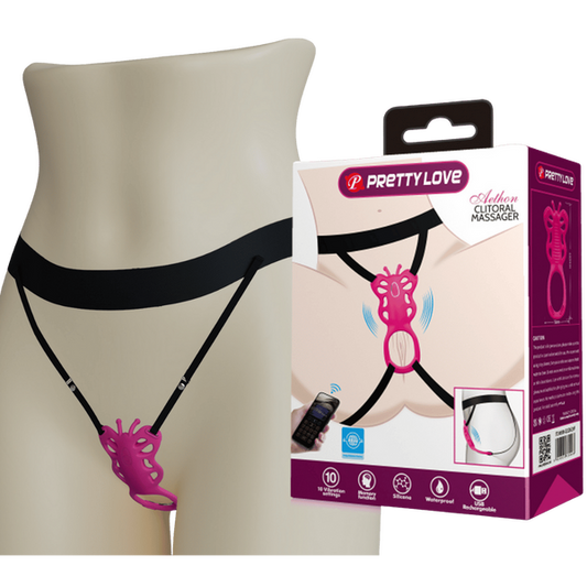 Baile Aethon Rechargeable Strap-on Butterfly Massager Pink Strap On Sextoys