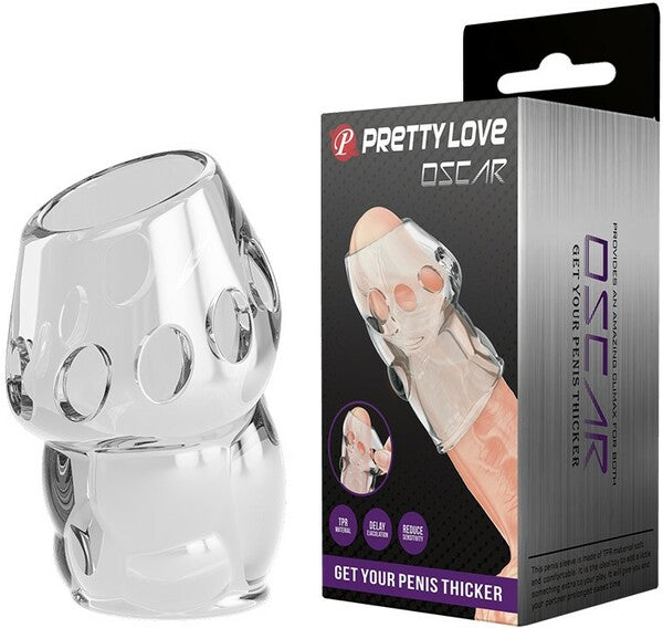 Pretty Love Oscar Mens Penis Sleeve Clear Penis Sleeves and Extenders