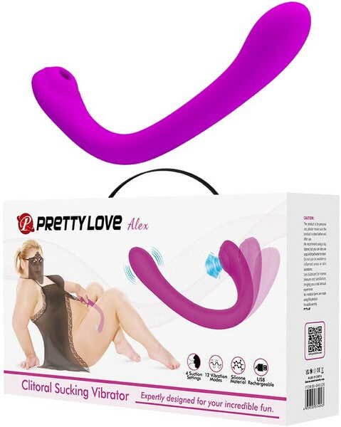 Pretty Love Alex Rechargeable Clitoral Sucking Vibrator Purple Clit Ticklers and Pulsators