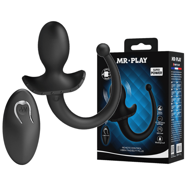 Baile Remote Control Vibrating Silicone Butt Plug Tail Butt Plugs