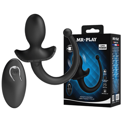 Baile Remote Control Vibrating Silicone Butt Plug Tail - Butt Plugs