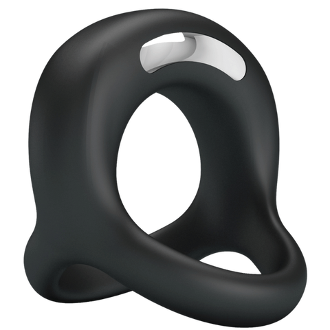 Pretty Love Elliott 10 Function Vibrant Penis Ring Black - Vibrating Cock Rings