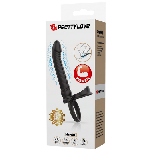 Baile Merritt Vibrating Cockring with Anal Probe - Vibrating Cock Rings