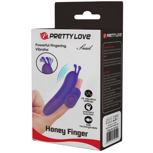 Pretty Love Snail Rechargeable 10 Function Clitoral Massager Purple - Clit Ticklers and Pulsators
