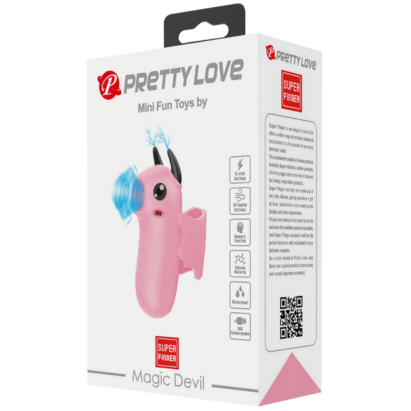 Pretty Love Rechargeable Magic Devil Finger Massager Finger and Tongue Vibrators