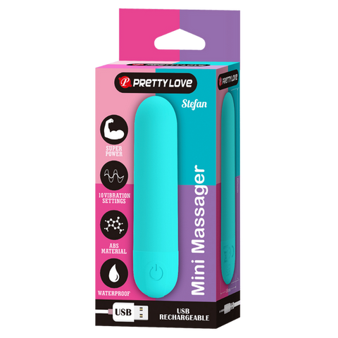 Pretty Love Stefan Rechargeable Mini Bullet Massager - Bullet Vibrators