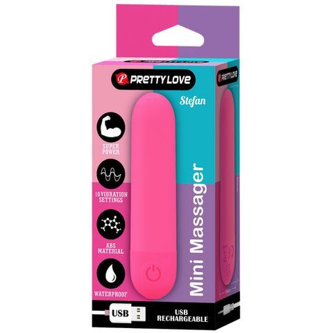 Pretty Love Stefan Rechargeable Mini Bullet Massager - Bullet Vibrators