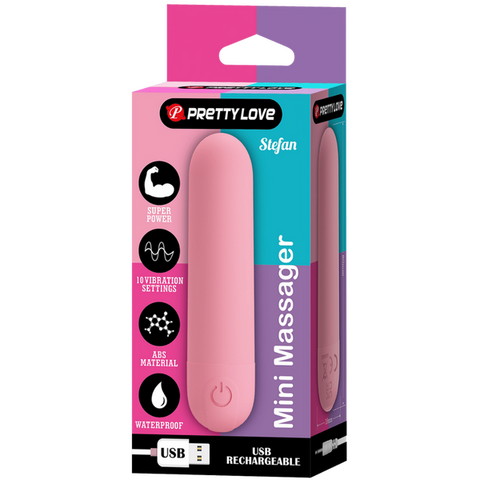 Pretty Love Stefan Rechargeable Mini Bullet Massager - Bullet Vibrators