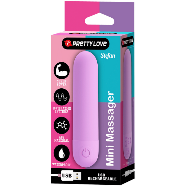 Pretty Love Stefan Rechargeable Mini Bullet Massager Bullet Vibrators